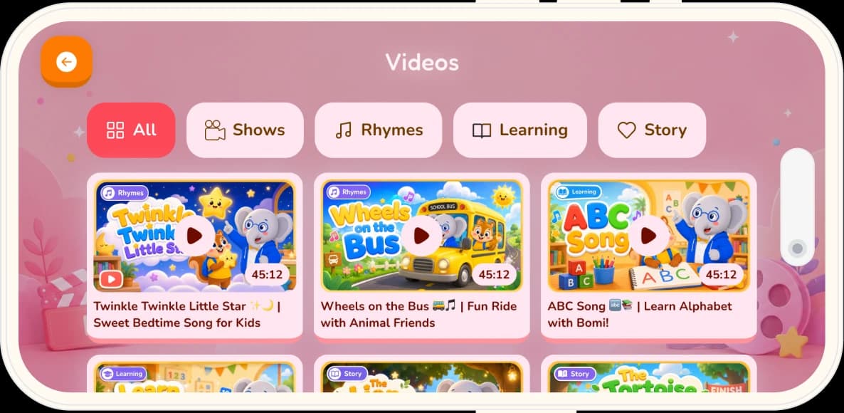 Safe Stories and Songs — Hodiya app screenshot